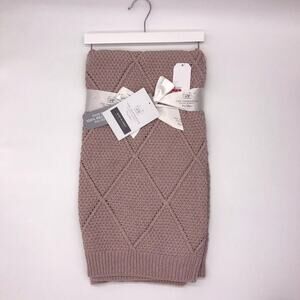 Rachel Ashwell The Farmhouse Pointelle Knit Baby Blanket Pink Purple